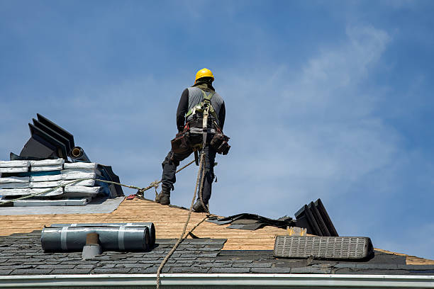 Professional Gutter Installation technician working in Ashby, MN